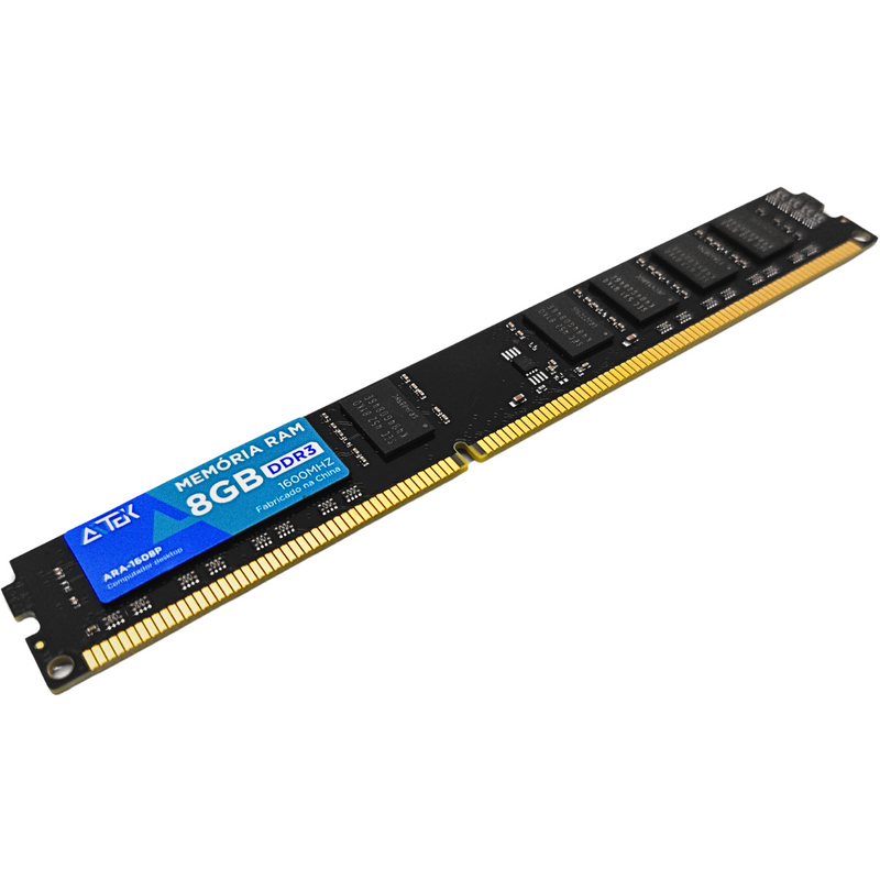 Memória Ram Para Computador 8GB DDR3 1600MHZ Aitek - ARA-1608P