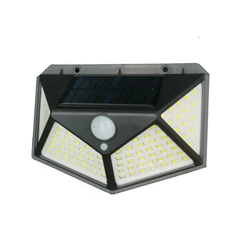 Luminária Solar Parede 100 Led Sensor Presença Com 3 Funções
