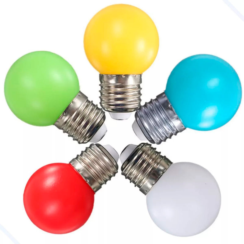 Mini Lâmpada Bolinha Led Decorativa Bulbo Sortido - 1w 127v