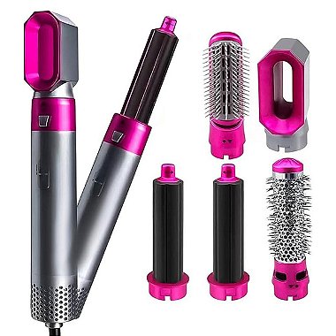 Escova De Cabelo Secadora Modeladora Multifuncional 5 em 1 110V
