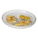 Petisqueira De Vidro Buble Com 3 Divisórias 22cm