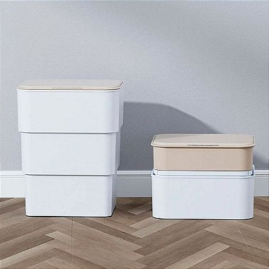 Lixeira Automática Retrátil 18L com Sensor de Proximidade – Descarte Sem Toque e Prático para Casa e Escritório