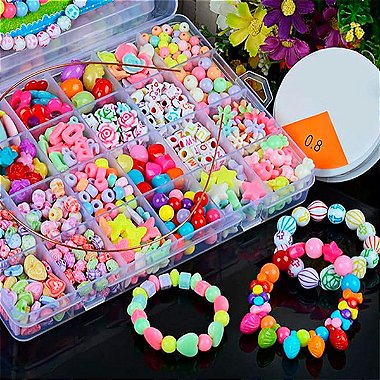 Miçangas Para Tiara Colar E Pulseiras Kit Com 550 Peças