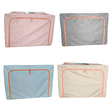 Caixa Organizadora Para Roupas E Roupa De Cama Multiuso 66 Litros Com Zíper E Duas Aberturas Luatek