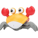 Brinquedo De Caranguejo Fujão Que Anda Com Led E Música, Interativo Para As Crianças, Ajuda no Desenvolvimento Da Coordenação Motora, Estimulando a Mobilidade Tendo Sensores De Escapes USB (Laranja)