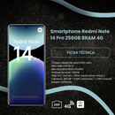 Xiaomi Smartphone Redmi Note 14 Pro 256GB 8GB RAM 4G Tela Full HD+ de 120Hz Bateria Duradoura
