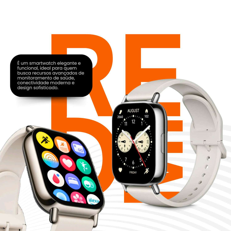 Relógio Inteligente Xiaomi Redmi Watch 5 Lite Amoled 1,96' Em Ouro Claro