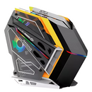 Gabinete Gamer Amarelo RGB Compatibilidade Placas-Mãe ATX e M-ATX USB 3.0 Áudio e Microfone