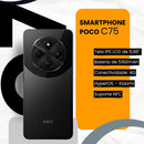 Smartphone Poco C75 256GB 8RAM 4G Preto - 2410FPCC5G