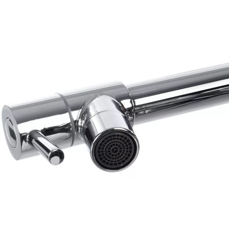 Torneira Gourmet Monocomando 50cm Cromada – Água Quente e Fria, Ducha Flexível, Bica Giratória
