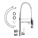 Torneira Gourmet Monocomando 50cm Cromada – Água Quente e Fria, Ducha Flexível, Bica Giratória