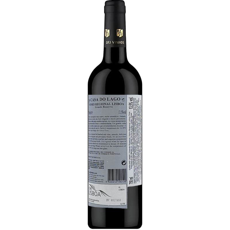 Vinho Tinto Suave Português Cabernet Sauvignon Casa do Lago Grande Reserva 750ml