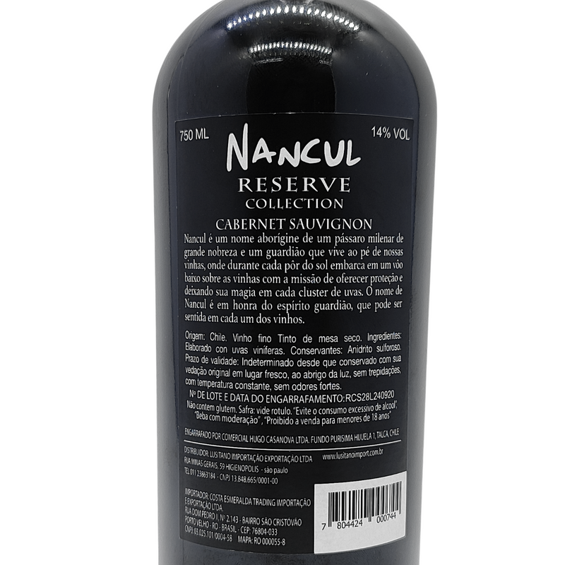 Vinho Tinto Seco Chileno Cabernet Sauvignon Nancul 750ml