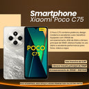 Smartphone Xiaomi Poco C75, 256GB, 8GB RAM, Câmera 50MP, Tela 6.88", Dual Sim, 4G, Dourado