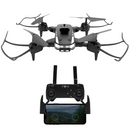 Drone Profissional Wi-Fi Dobrável com Câmera 720p HD GPS e Sensor de Obstáculo 1800mAh - Acompanha 2 Baterias (Preto)