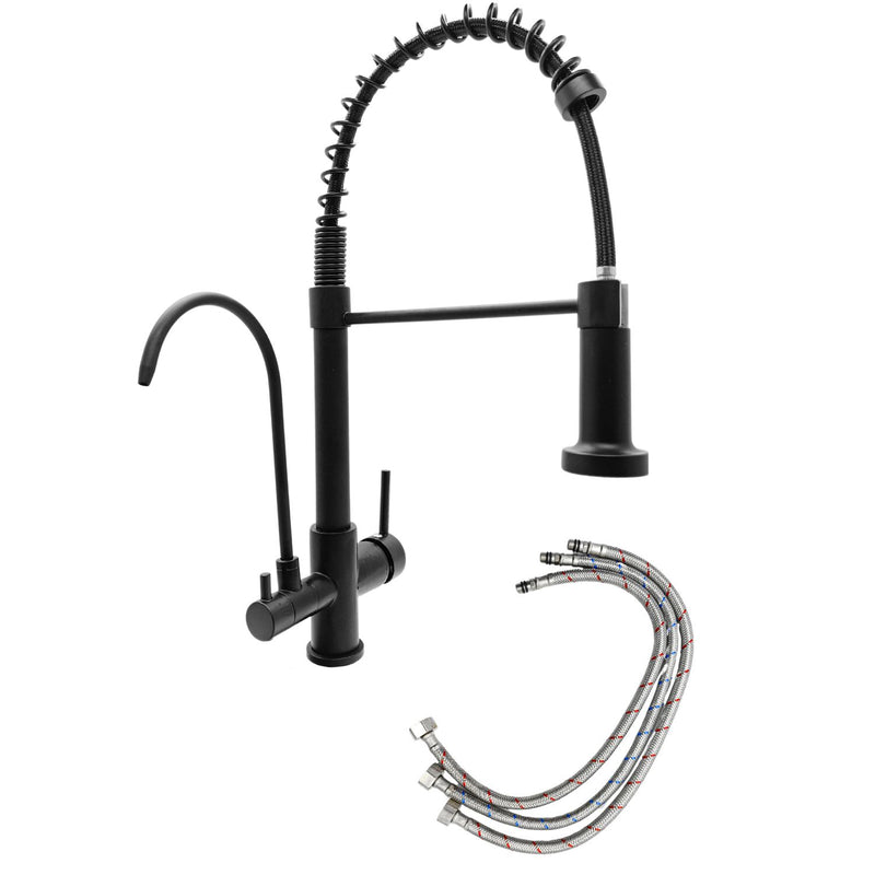Torneira Gourmet Stillus Home Monocomando Giratório 360º com Entrada para Filtro Preto