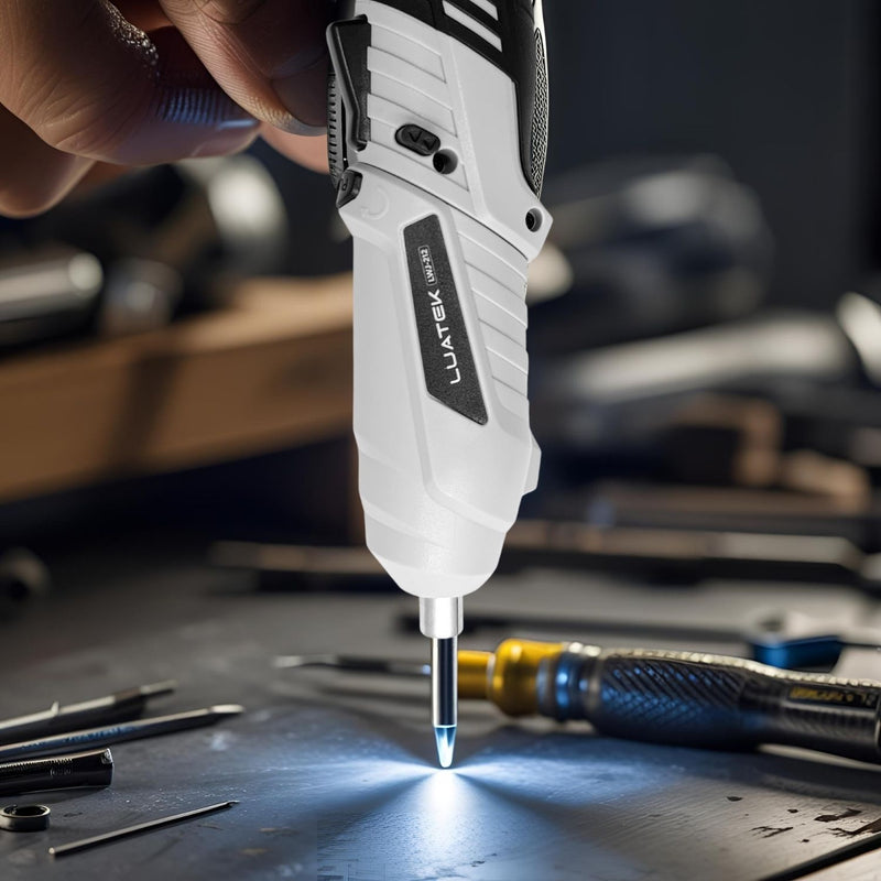 Kit Parafusadeira Mini Com Luz Led Portátil Recarregável Usb e Maleta