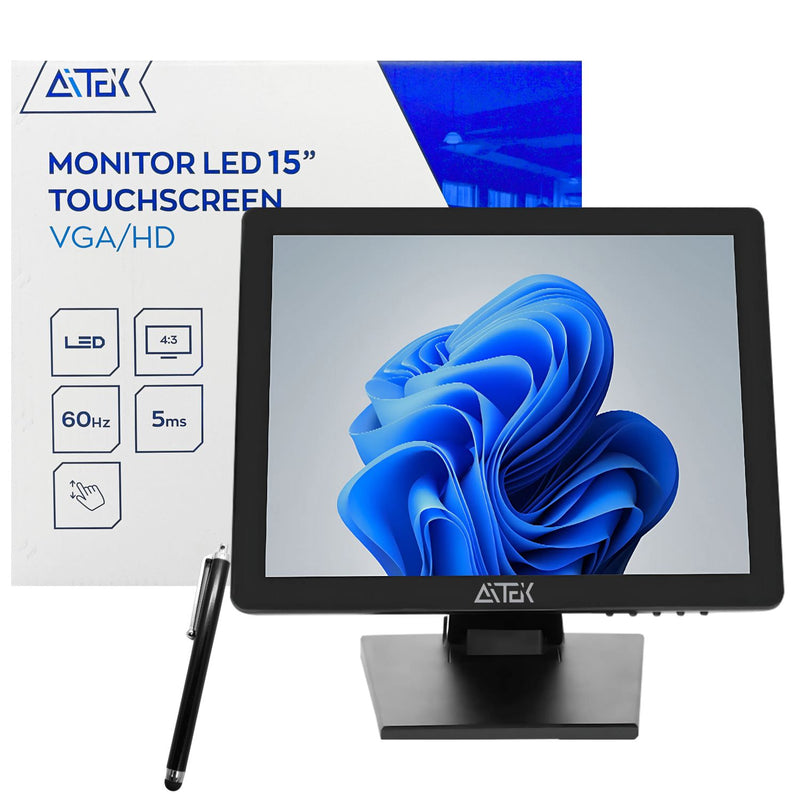 Monitor Led 15" Touchscreen VGA/HD Aitek - SIGMA-MT151