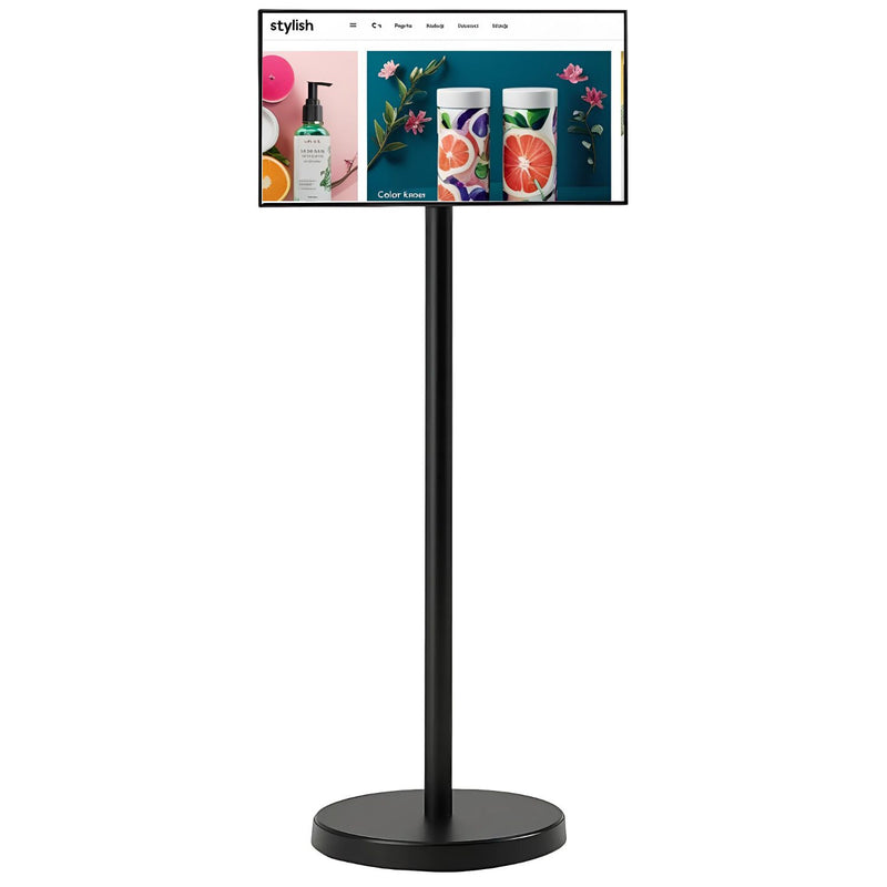 Smart Totem Digital FullHD 21.5" Octa-Core Android 12 Alto Falantes E Microfone Autoatendimento Comercial
