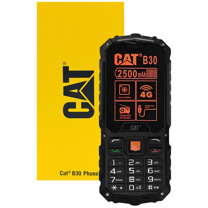 Celular Para Idosos Teclado Grande Capterpillar B30 4g Cor Preto/laranja