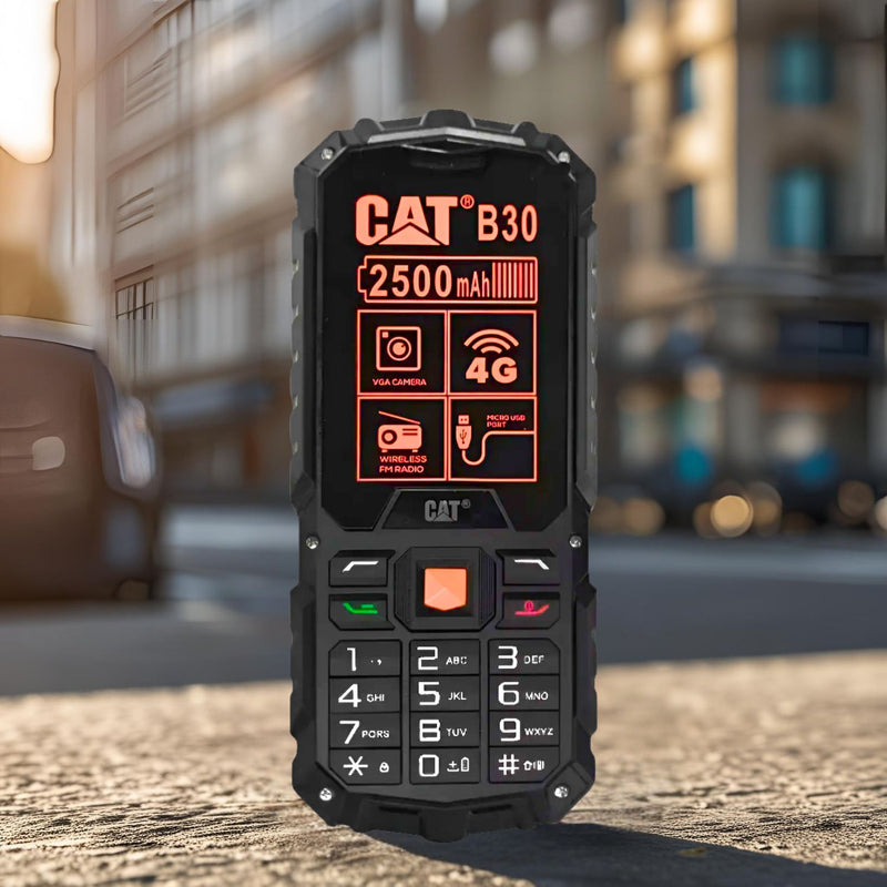 Celular Para Idosos Teclado Grande Capterpillar B30 4g Cor Preto/laranja