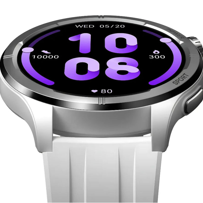 Relógio Smartwatch Haylou Solar Neo Monitor Saúde Silver Caixa Branco Pulseira Cinza Bisel Branco Desenho Da Pulseira Mesh