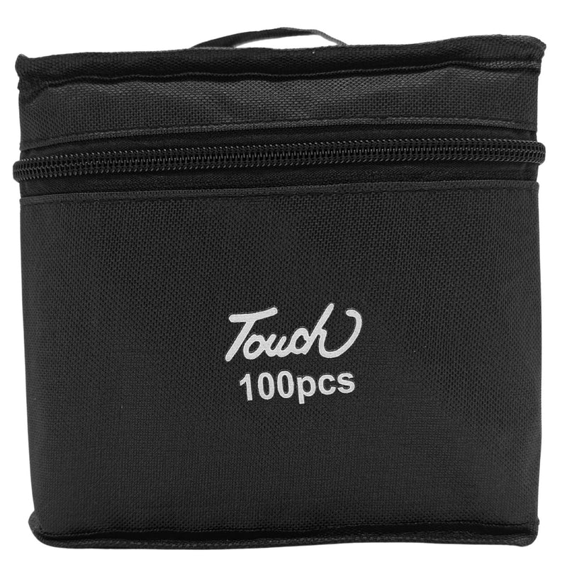 Kit Bolsa Com 100 Canetas Coloridas Com Ponta Dupla - C-100