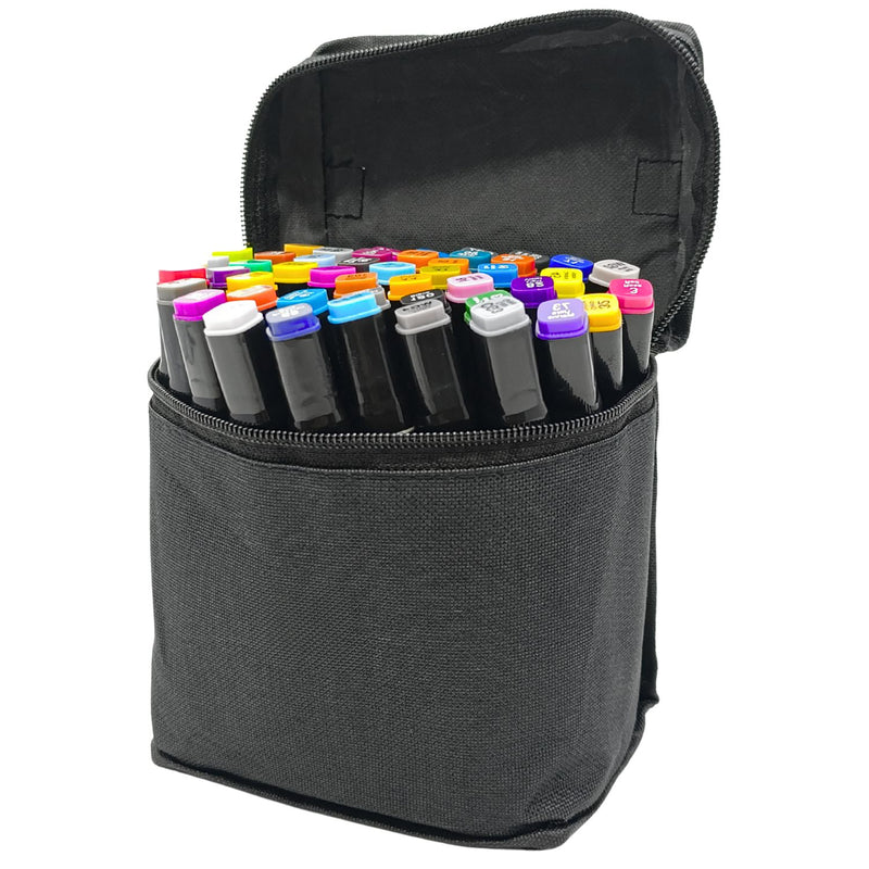 Kit Bolsa Com 100 Canetas Coloridas Com Ponta Dupla - C-100