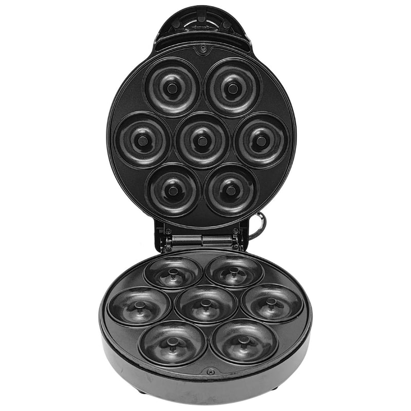 Máquina De Donuts Elétrica Fazer 7 Rosquinha Portátil Assadeira Compacta Antiaderente Café Da Manhã 110v