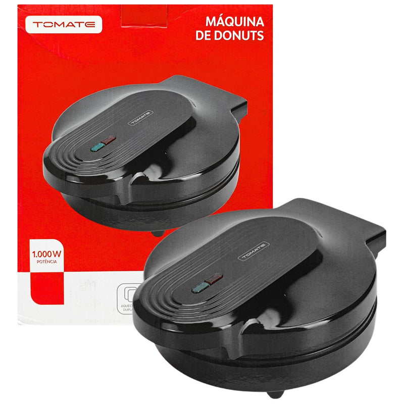 Máquina De Donuts Elétrica Fazer 7 Rosquinha Portátil Assadeira Compacta Antiaderente Café Da Manhã 110v