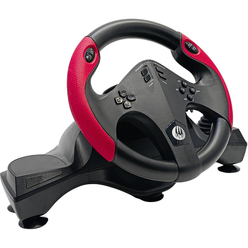 Volante Gamer Vibração Simulador Driving Com Pedal