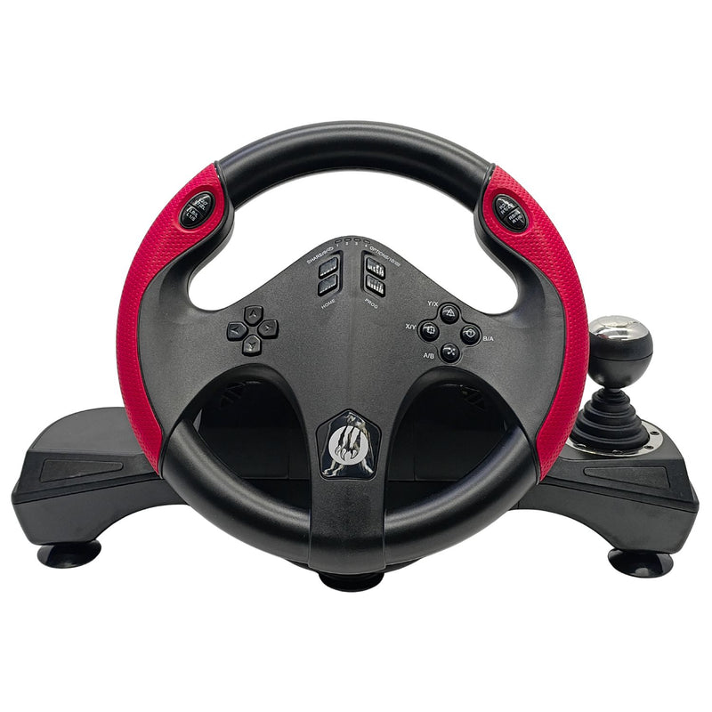 Volante Gamer Vibração Simulador Driving Com Pedal