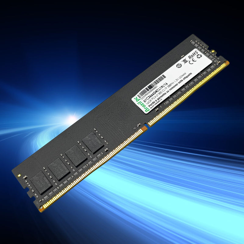 Memória RAM Bluecase 16GB DDR4 2666MHz U-DIMM para Desktop PC Gamer e Multitarefas, Alta Velocidade 1.2V CL19