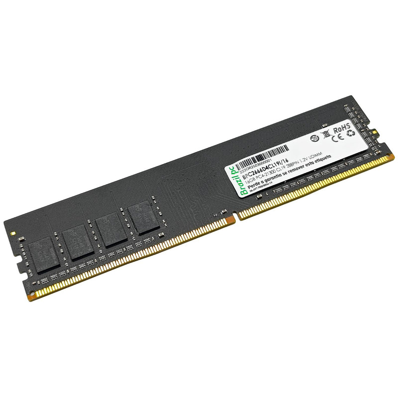Memória RAM Bluecase 16GB DDR4 2666MHz U-DIMM para Desktop PC Gamer e Multitarefas, Alta Velocidade 1.2V CL19