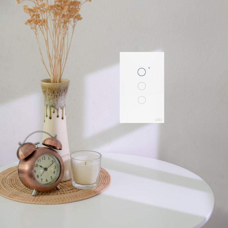 Interruptor Inteligente 3 Botão Touch Wifi Alexa Siri Google Automação Residencial