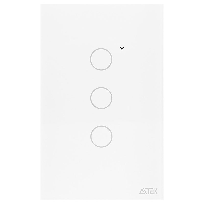 Interruptor Inteligente 3 Botão Touch Wifi Alexa Siri Google Automação Residencial