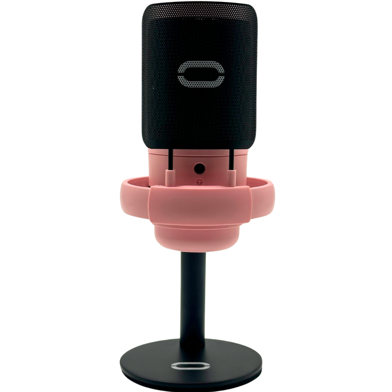 Microfone Gamer Condensador USB Rosa com Iluminação RGB e Filtro Anti-Puff – Ideal para Streaming e Gravação