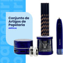 Kit Papelaria Eletrônico Tomate MAT-K01 com Apontador, Apagador e Grampeador Elétrico – Compacto e Prático