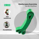 Elástico de Resistência Verde Marblue MB-4005 1,2m – Látex Natural para Treino Funcional e Fisioterapia