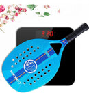 Raquete Para Beach Tennis Profissional Em Fibra Carbono Azul Com Capa Protetora - Camewin