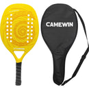 Raquete Beach Tennis Camewin Amarela com Estojo – Fibra de Vidro, Carbono e EVA Soft – 320g