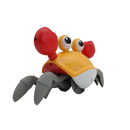 Brinquedo De Caranguejo Fujão Que Anda Com Led E Música, Interativo Para As Crianças, Ajuda no Desenvolvimento Da Coordenação Motora, Estimulando a Mobilidade Tendo Sensores De Escapes USB (Laranja)
