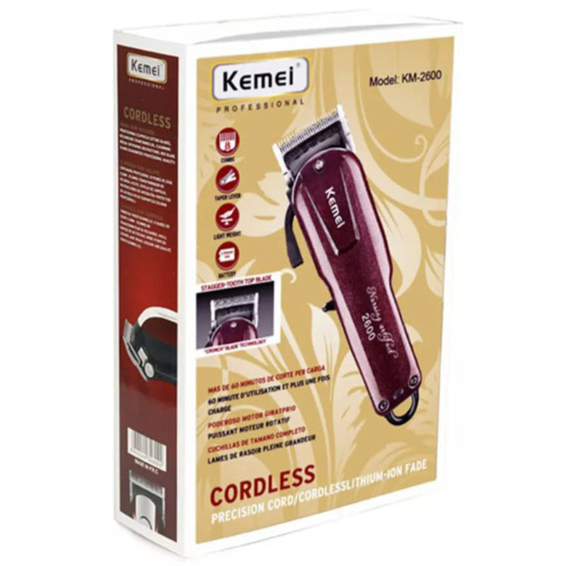 Professional Hair Clippers for Men Rechargeable Barber Set Cordless Professional Hair Clippers For Barbers Trimmer For Family use km-2600