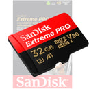 SanDisk CARTÃO DE MEMÓRIA MICRO SD 32GB EXTREME PRO 100MB/S U3 V30 4K (SDSQXCG-032G-GN6MA), Preto/Vermelho