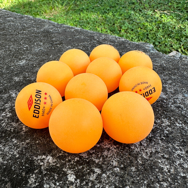 Kit 10 Bolinhas de Tênis de Mesa Marblue ME-E001 – 40mm ABS 3 Estrelas Laranja ITTF Aprovadas