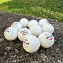 Kit 10 Bolinhas de Tênis de Mesa Ping Pong ABS ME-E001 Uso Profissional e Recreativo (Branca)