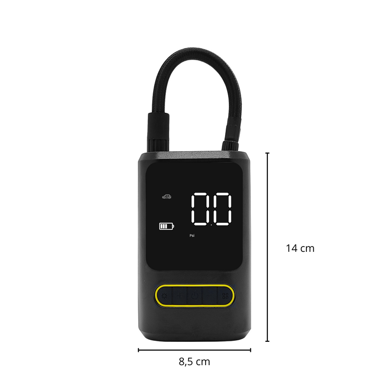 Mini Compressor de Ar Calibrador Portátil de Pneus Display Digital LED Bomba Elétrica com Bateria Recarregável 4000mAh Para Emergências Domésticas