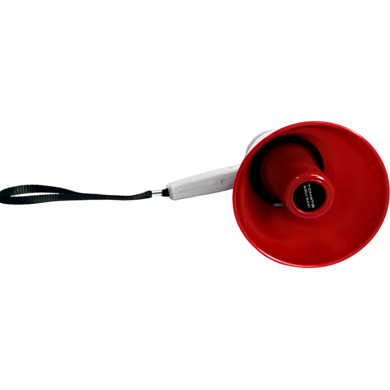 Megafone Tomate Recarregável com Gravação de Voz e Suporte USB – 20W Portátil e Potente