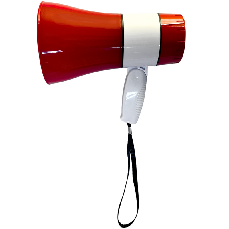 Megafone Tomate Recarregável com Gravação de Voz e Suporte USB – 20W Portátil e Potente