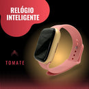 Smartwatch Relógio Inteligente Esportivo GPS Bluetooth 4.0 Tela 1,85" Resistente à água IP67 - Compatível com iOS e Android Notifica Mensagens e Redes Sociais - Tomate (Rosa)